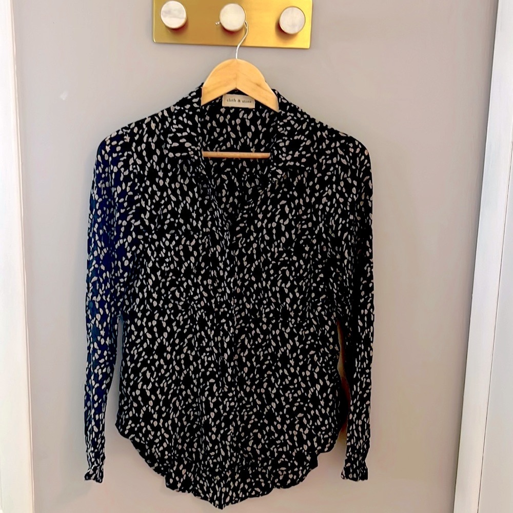 Cloth & Stone pattern cotton shirt